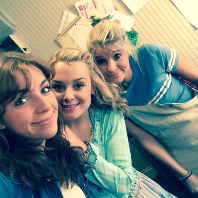 ith my pals Emma Crossley (who plays Sophie) and Katy Osborne (second cover Lisa/swing) before the show for a quick Sophie, Ali, Lisa photo. Jessica Daley's Mamma Mia diary 8