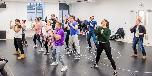 The company in Eugenius! rehearsals (Photo: Nick Dudley)