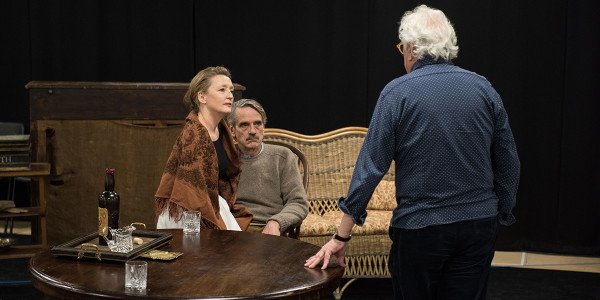 Lesley Manville and Jeremy Irons in rehearsal for Long Day's Journey Into Night