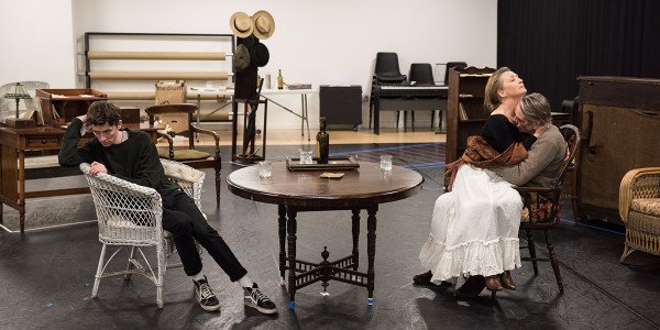 The cast of Long Day's Journey Into Night in rehearsal