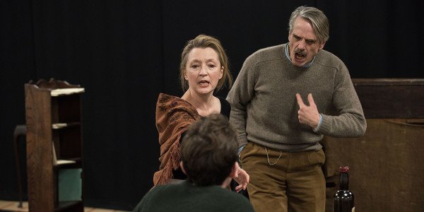 Lesley Manville and Jeremy Irons in rehearsal for Long Day's Journey Into Night