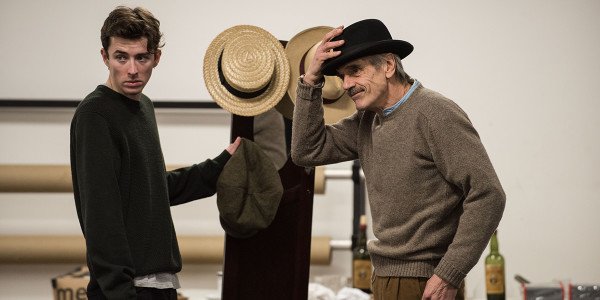 Matthew Beard and Jeremy Irons in rehearsal for Long Day's Journey Into Night