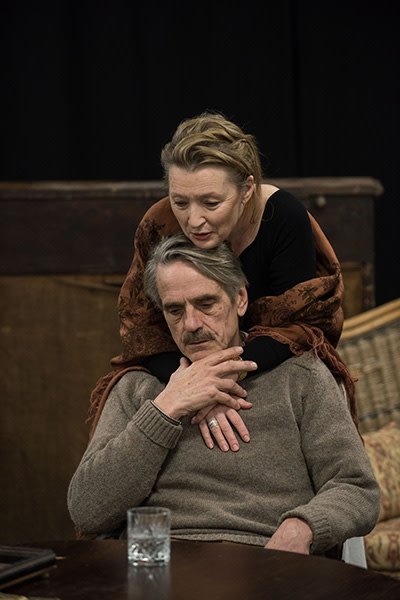 Lesley Manville and Jeremy Irons in rehearsal for Long Day's Journey Into Night