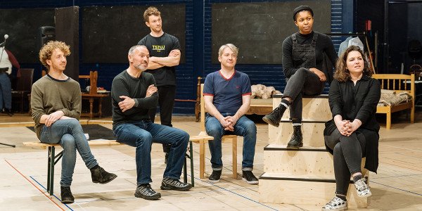 The cast of Fanny & Alexander in rehearsal at The Old Vic (Photo: Manuel Harlan)