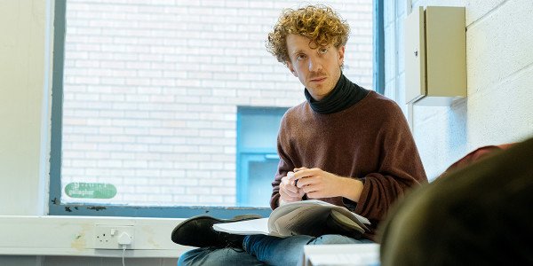 Matt Gavan (Michael Bergman/Aron Retzinsky) in rehearsal for Fanny & Alexander at The Old Vic (Photo: Manuel Harlan)