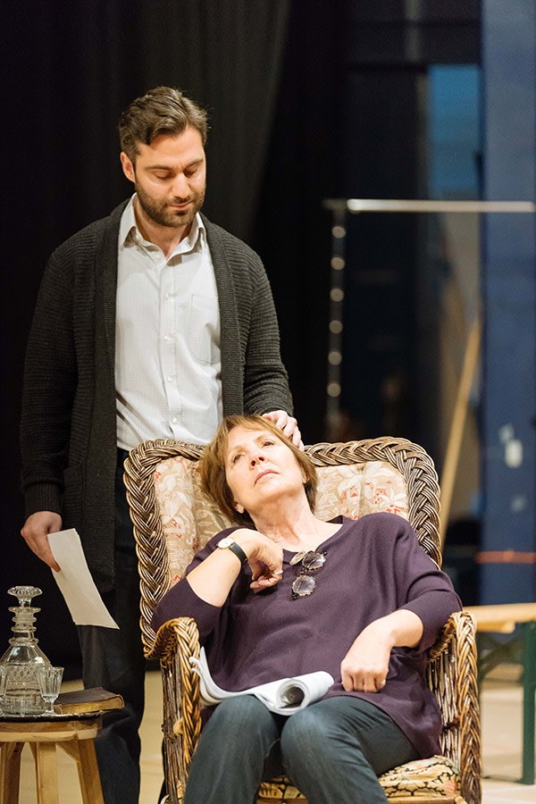 Sargon Yelda (Oscar Ekdahl) and Penelope Wilton (Helena Ekdahl) in rehearsal for Fanny & Alexander at The Old Vic (Photo: Manuel Harlan)