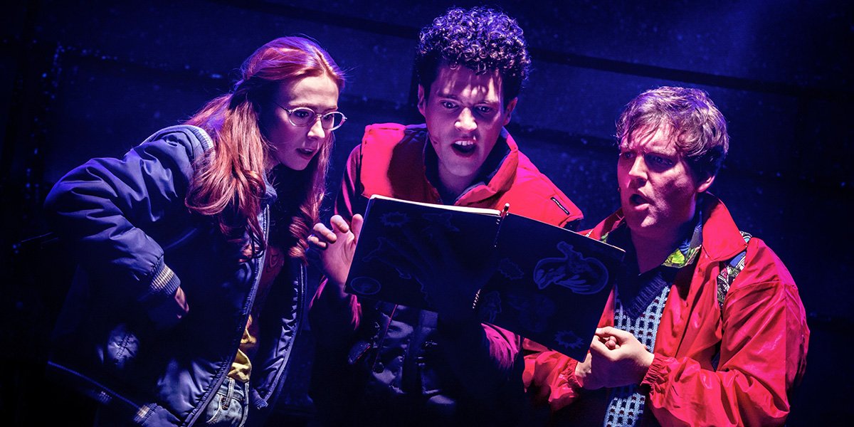 Laura Baldwin, Liam Forde and Dan Buckley in Eugenius! The Musical at The Other Palace (Photo: Pamela Raith)