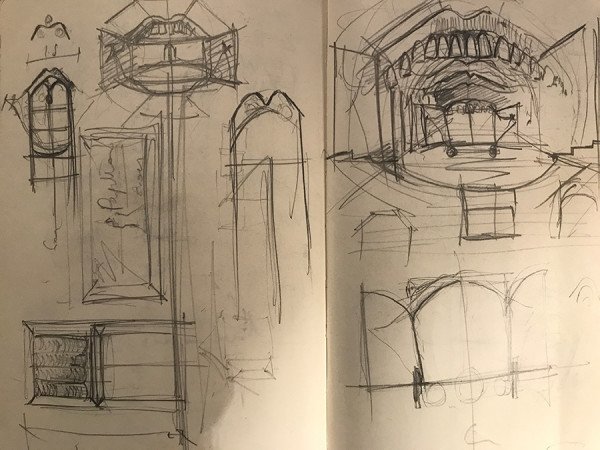 The Grinning Man set sketches (Credit: Jon Bausor)