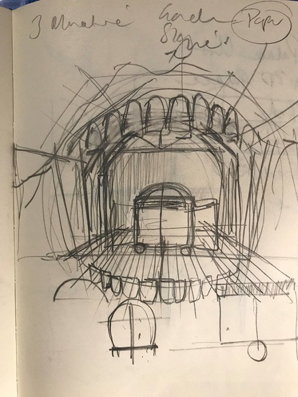 The Grinning Man set sketches (Credit: Jon Bausor)