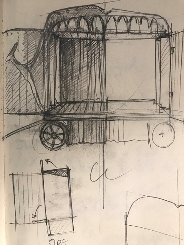 The Grinning Man set sketches (Credit: Jon Bausor)