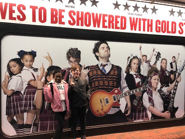Nerys Obeng and Jack Goodacre outside the New London Theatre