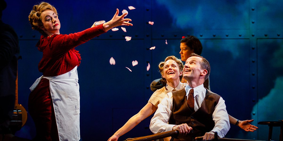 Lucy Thackeray (Myrtle), Isabel Pollen (Laura) and Jim Sturgeon (Alec) in Brief Encounter (Photo: Steve Tanner)