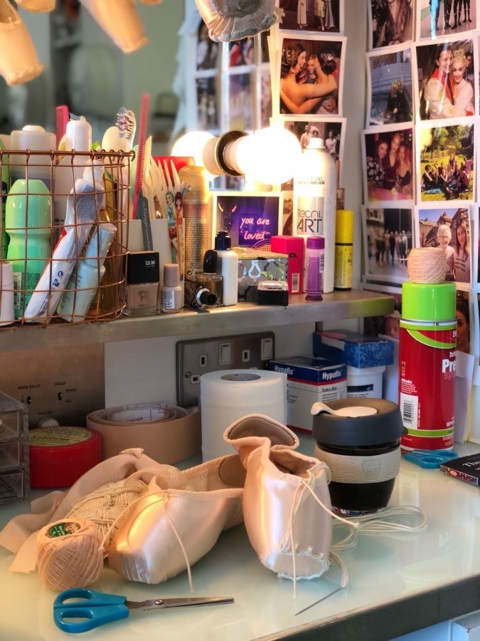 Preparing pointe shoes - Claire Calvert's photo diary