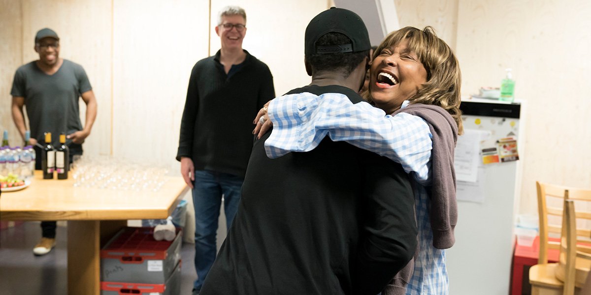 Kobna Holdbrook-Smith (Ike Turner) and Tina Turner in rehearsal for Tina - The Tina Turner Musical (photo: Johan Persson)
