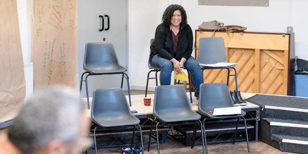 Nancy Medina in rehearsal for Yellowman (Photo: Leon Puplett)