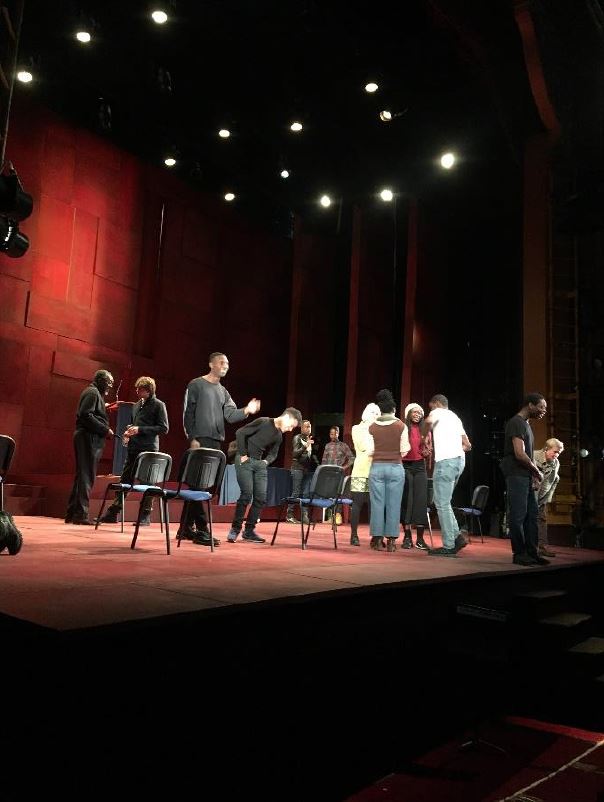 The Hamlet cast on the Hackney Empire stage
