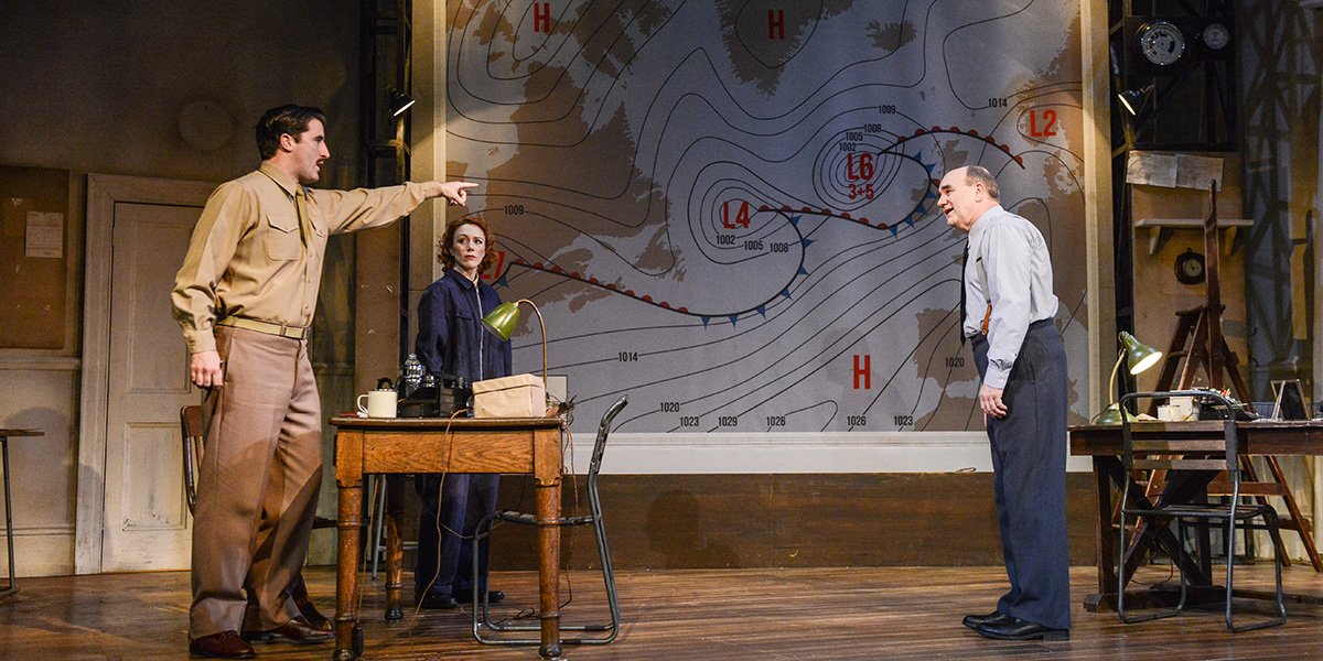 Philip Cairns, Laura Rogers and David Haig in Pressure at Park Theatre (Photo: Robert Day)