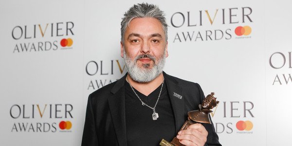 Jez Butterworth backstage at the 2018 Olivier Awards