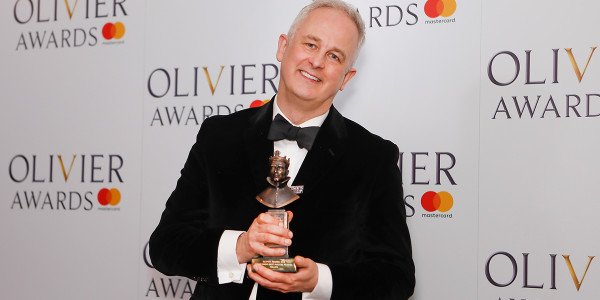 Dominic Cooke backstage at the 2018 Olivier Awards