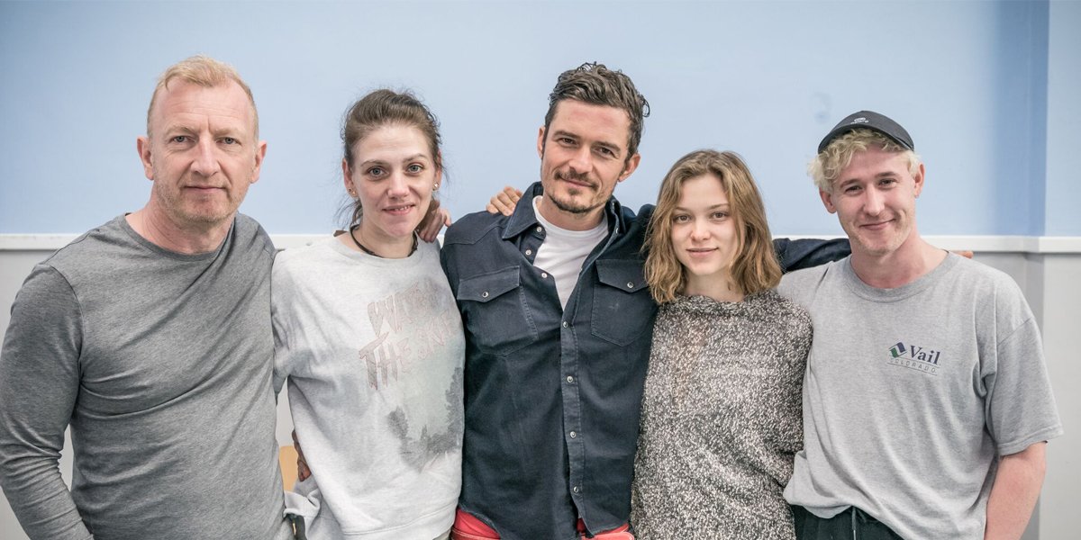 Orlando Bloom and the cast of Killer Joe - photo credit Marc Brenner