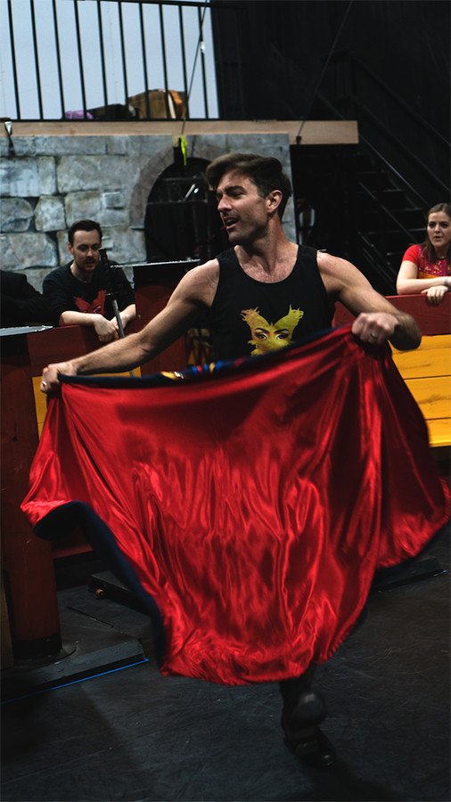 Richard Munday in TriOperas rehearsals (Photo: James Martin)