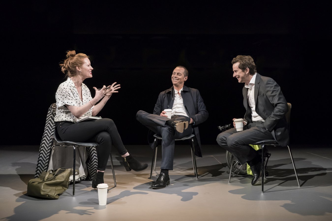 l r Clare Foster Zara Stephen Campbell Moore Edward and Lee Ingleby Tim Consent at the Harold Pinter Theatre Photographer credit Johan Persson s0fv1e
