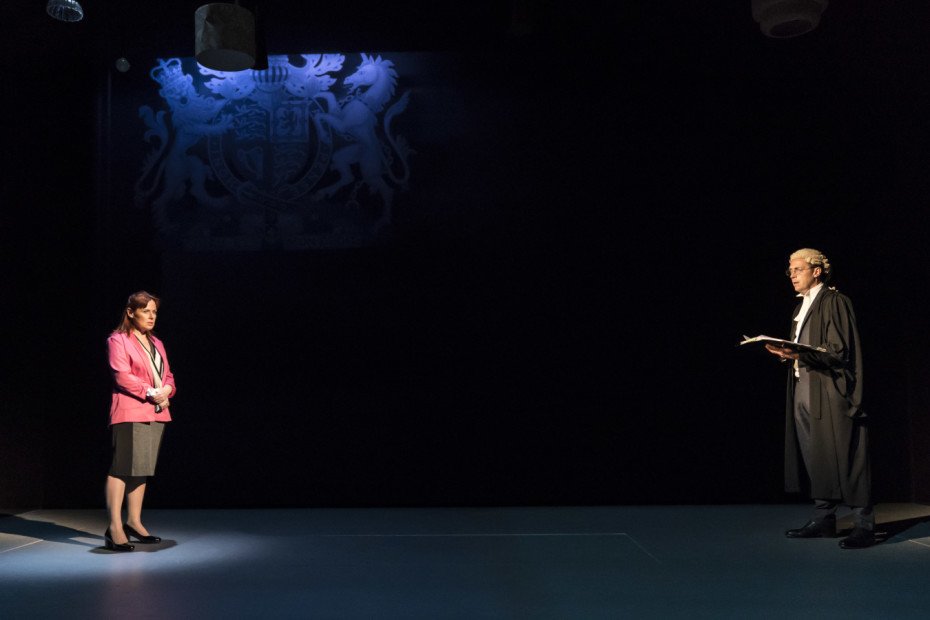 l r Heather Craney Gayle and Stephen Campbell Moore Edward Consent at the Harold Pinter Theatre Photographer credit Johan Persson kua5jn