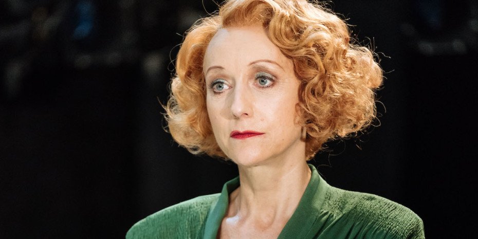 Lia Williams in The Prime of Miss Jean Brodie at the Donmar Warehouse, directed by Polly Findlay, designed by Lizzie Clachan. Photo Manuel Harlan