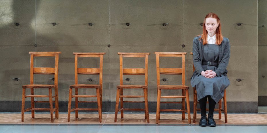 Rona Morison in The Prime of Miss Jean Brodie at the Donmar Warehouse, directed by Polly Findlay, designed by Lizzie Clachan. Photo Manuel Harlan