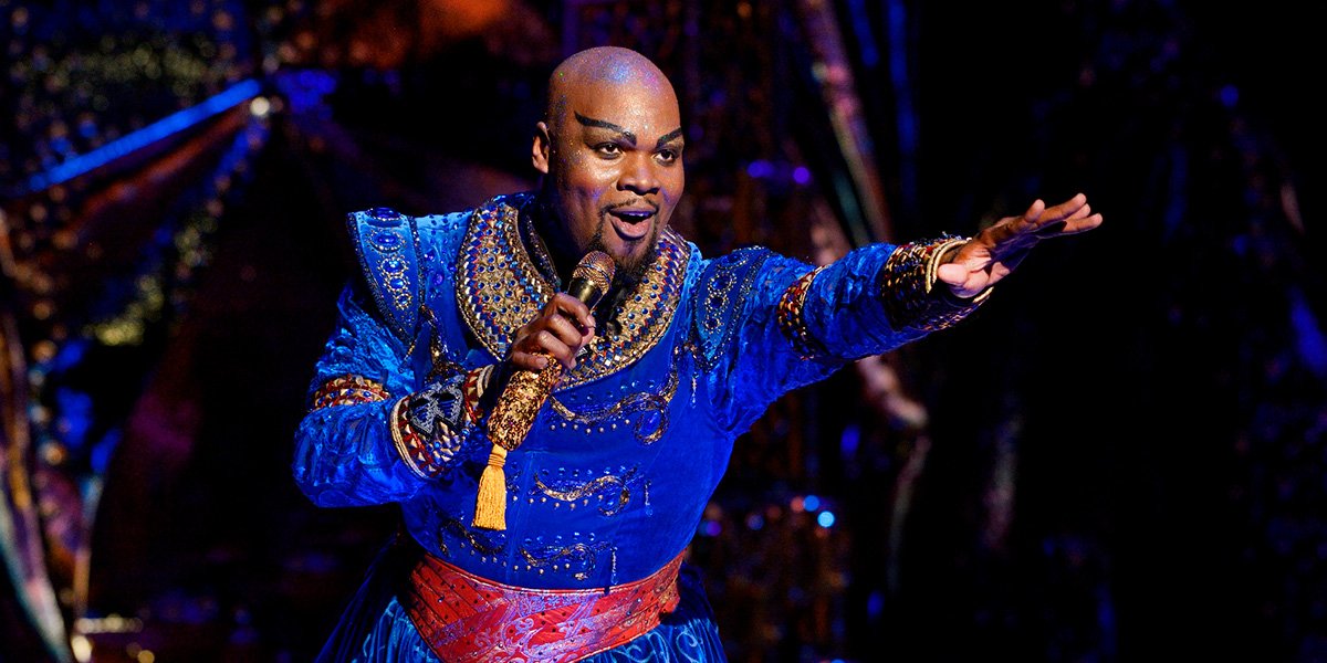 Michael James Scott as The Genie in Disney's Aladdin in the North American tour (Photo: Deen van Meer/Disney)
