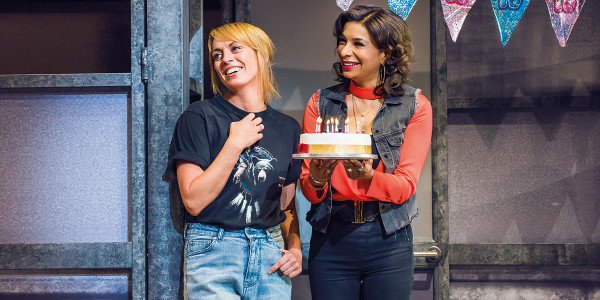 Rebecca McKinnis and Mina Anwar in Everybody's Talking About Jamie. Photo by Alastair Muir