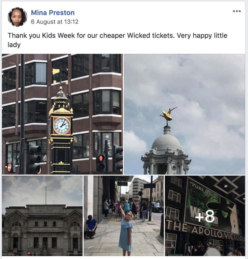 Mina Preston's Kids Week visit to Wicked