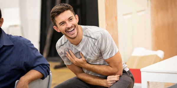 Jonathan Bailey in Company rehearsals (Photo: Helen Maybanks)