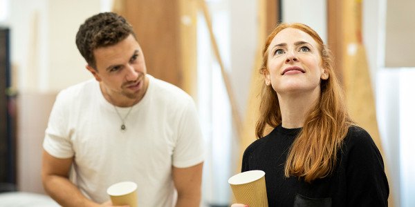 Richard Fleeshman and Rosalie Craig in Company rehearsals (Photo: Helen Maybanks)