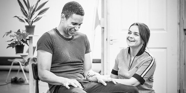 John Macmillan and Hayley Squires in rehearsal for Pinter Two (Photo: Marc Brenner)