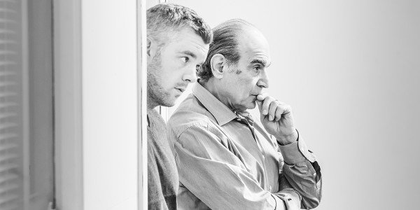 Russell Tovey and David Suchet in rehearsal for Pinter Two (Photo: Marc Brenner)
