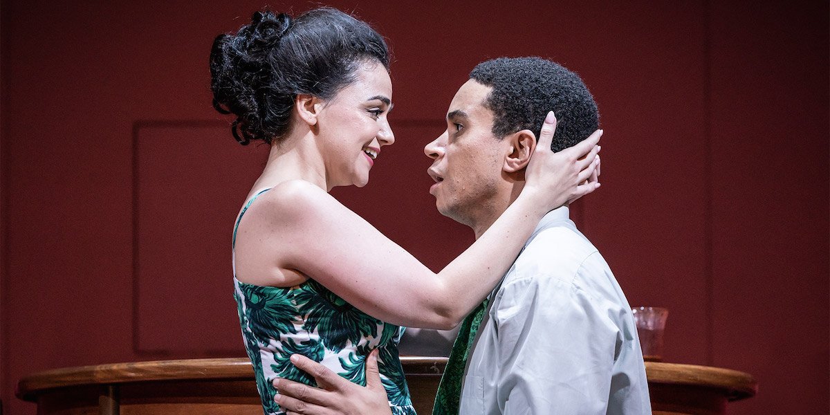 Hayley Squires and John Macmillan in The Lover. Photo by Marc Brenner