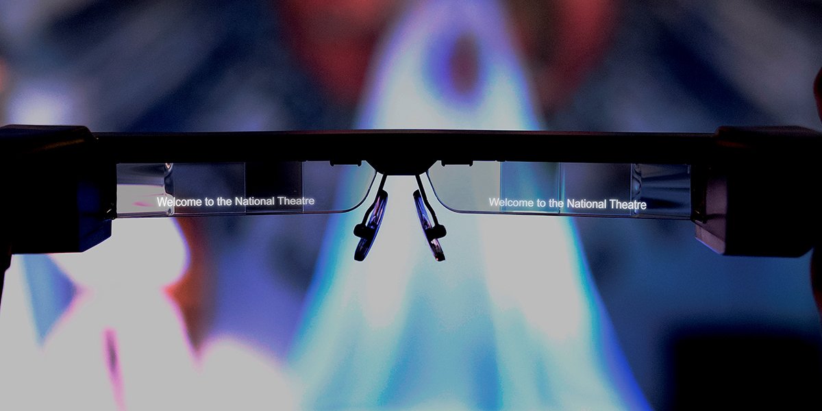 National Theatre Smart Captioning Glasses (Photo: James Bellorini, Design: Alex Bell)