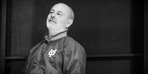 Keith Allen in rehearsals for Pinter Three
