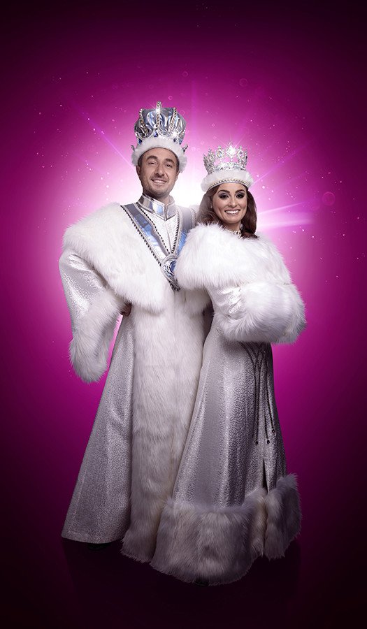 Vincent Samone (The King) and Flavia Cacace (Mistry) in Snow White (Photo: Paul Coltas)