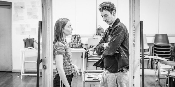 Jessica Barden and Al Weaver in Pinter Four rehearsals (Photo: Marc Brenner)