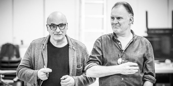 Peter Polycarpou and Robert Glenister in Pinter Four rehearsals (Photo: Marc Brenner)