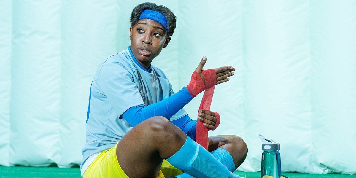 Seraphina Beh in The Wolves at Theatre Royal Stratford East (Photo: Manuel Harlan)