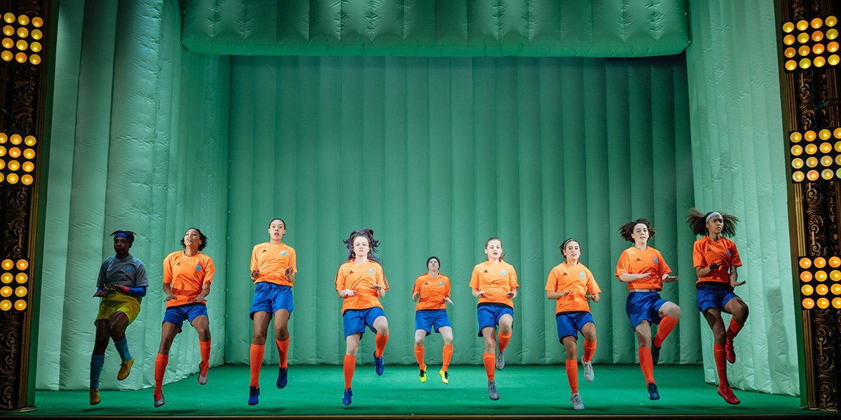 The cast of The Wolves at Theatre Royal Stratford East (Photo: Manuel Harlan)