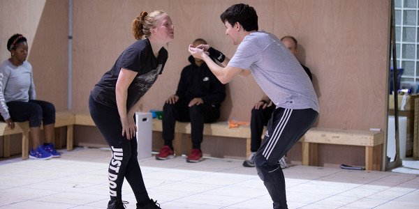 Eliza Collings and Joshua Jenkins in The Curious Incident Of Dog In The Night-Time rehearsals (Photo: Ellie Kurttz)