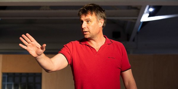 Stuart Laing in The Curious Incident Of Dog In The Night-Time rehearsals (Photo: Ellie Kurttz)