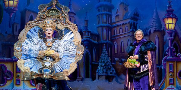 Julian Clary and Nigel Havers in Snow White (Photo: Paul Coltas)