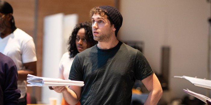 Billy Cullum (Alex) in rehearsals for Leave to Remain at the Lyric Hammersmith. Photo by Helen Maybanks