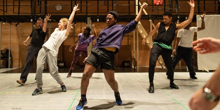 The company of Leave to Remain at the Lyric Hammersmith in rehearsals. Photo by Helen Maybanks (1)