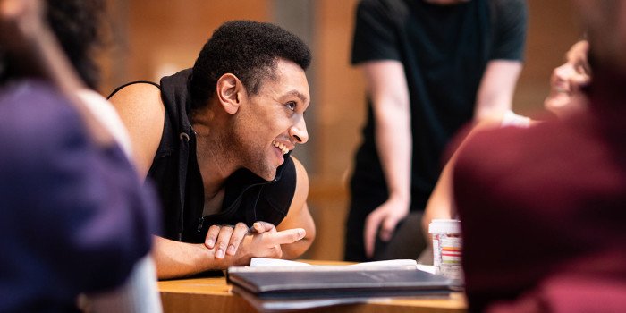 Arun Blair-Mangat (Damien) in rehearsals for Leave to Remain. Photo by Helen Maybanks (1)
